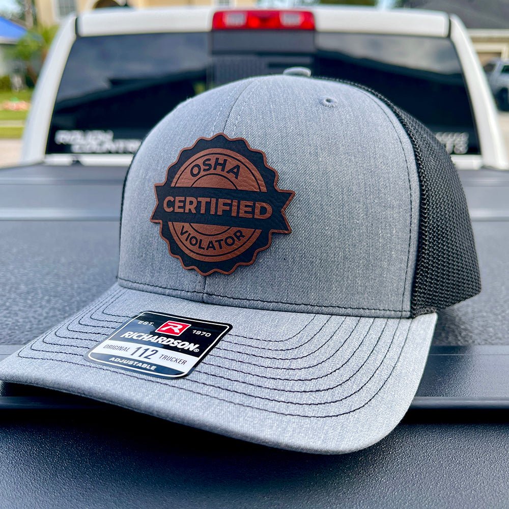 Trucker Hat Heather Grey/ Black - Rubber Patch – Coosa Cotton