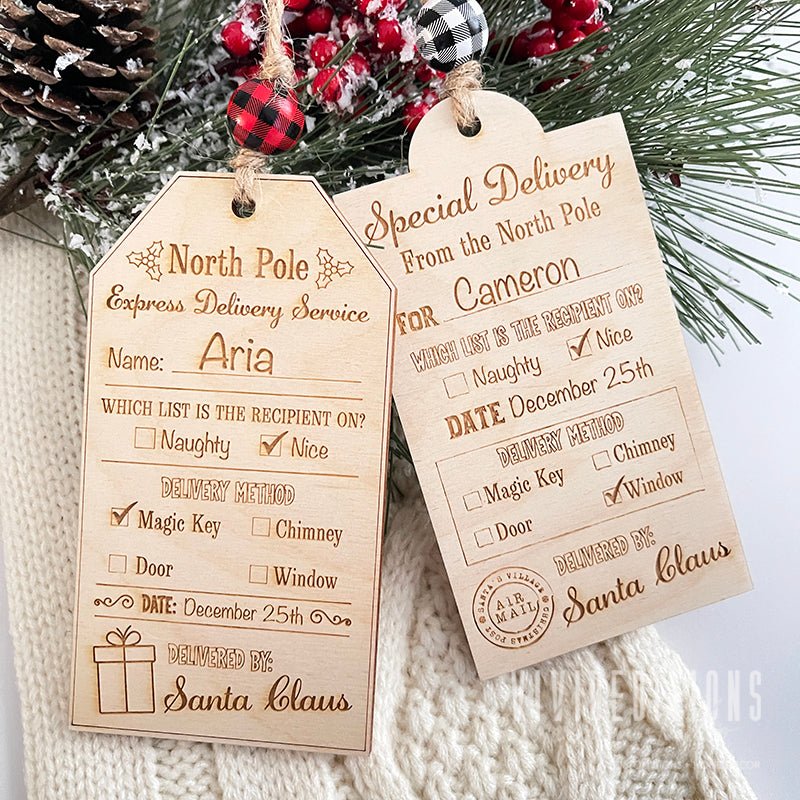 Engraved Leather Christmas Stocking Tag – VividEditions