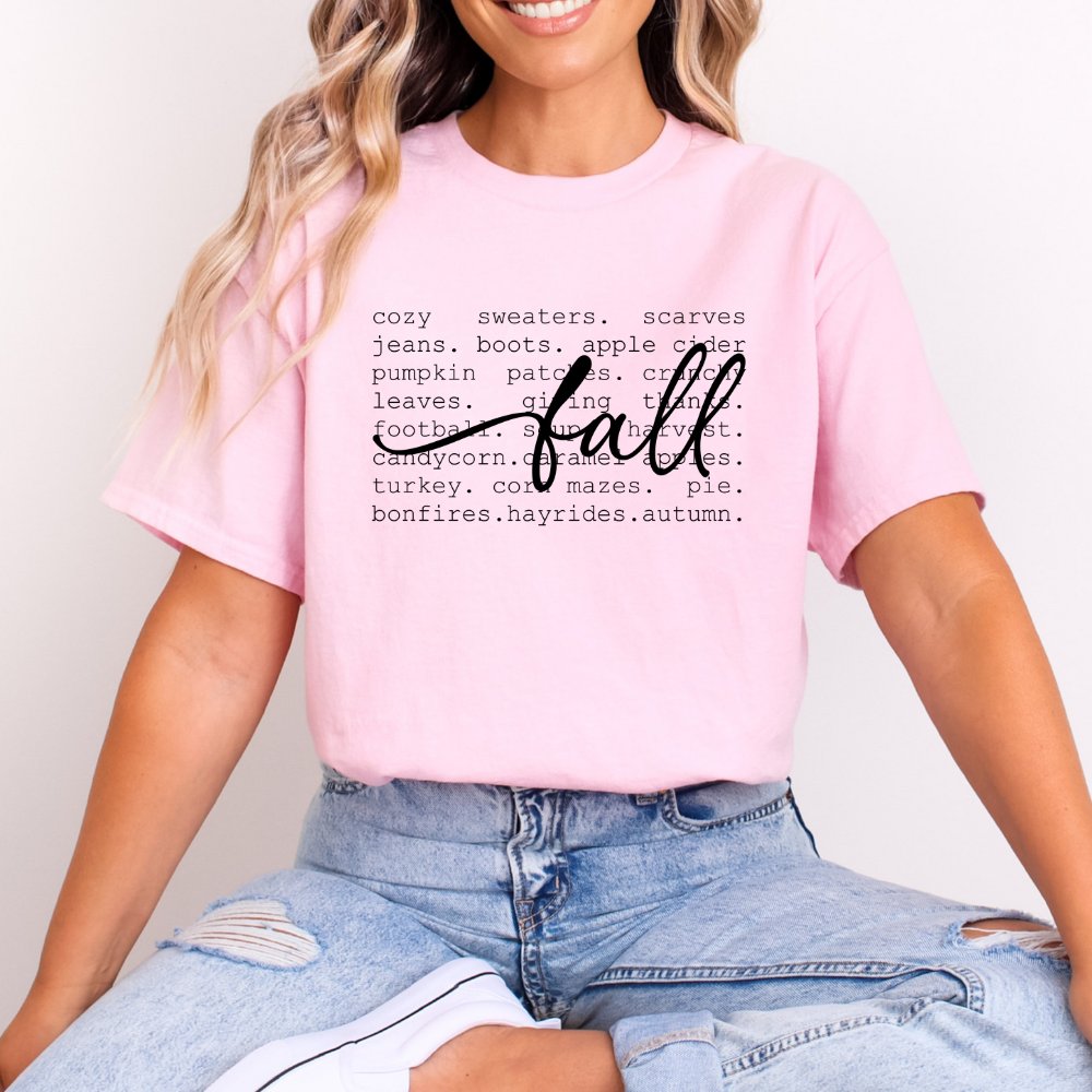 Fall Words Ladies Shirt (4 colors)