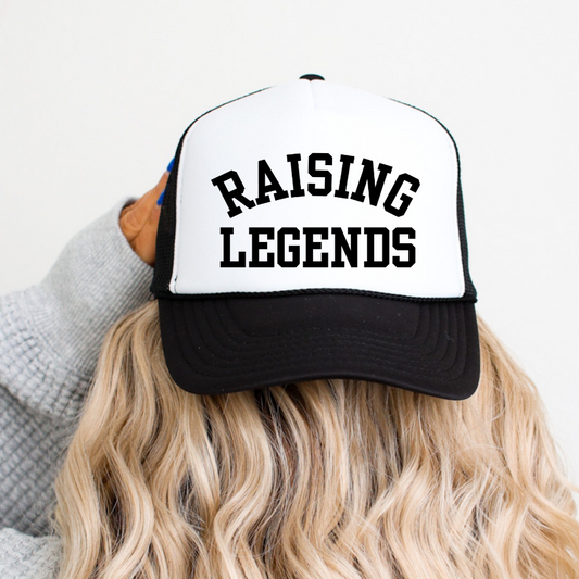 Raising Legends Mom Classic Foam Trucker Hat White/Black