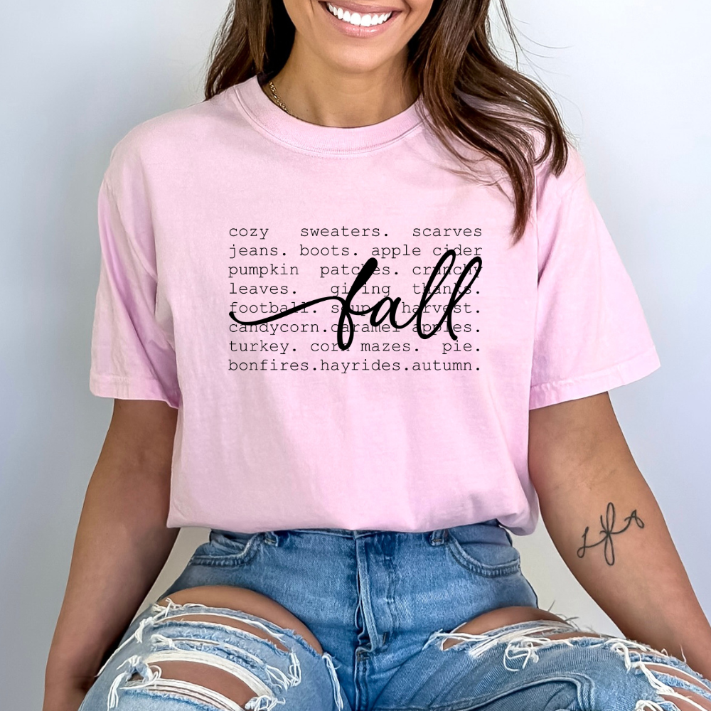 Fall Words Ladies Shirt (4 colors)