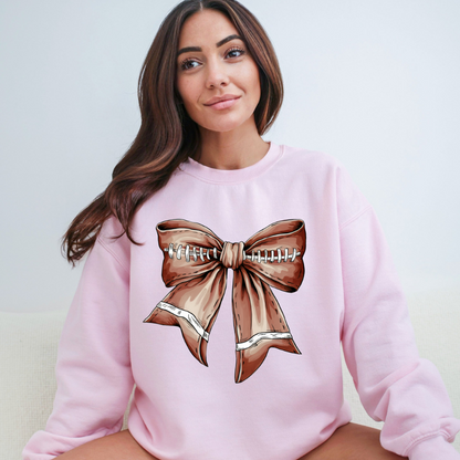 Football Bow Sweatshirt Coquette Sweater