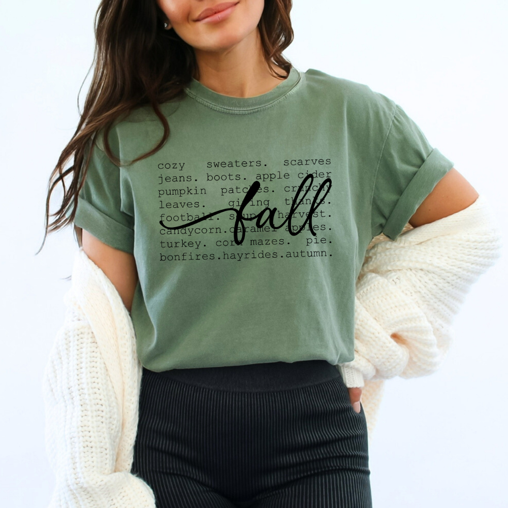 Fall Words Ladies Shirt (4 colors)