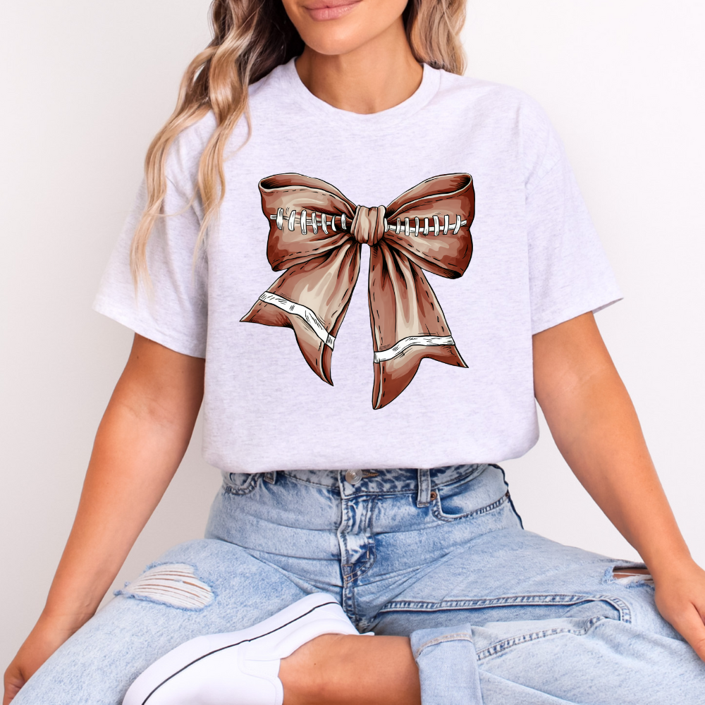 Football Bow Shirt Coquette Tee (4 colors)