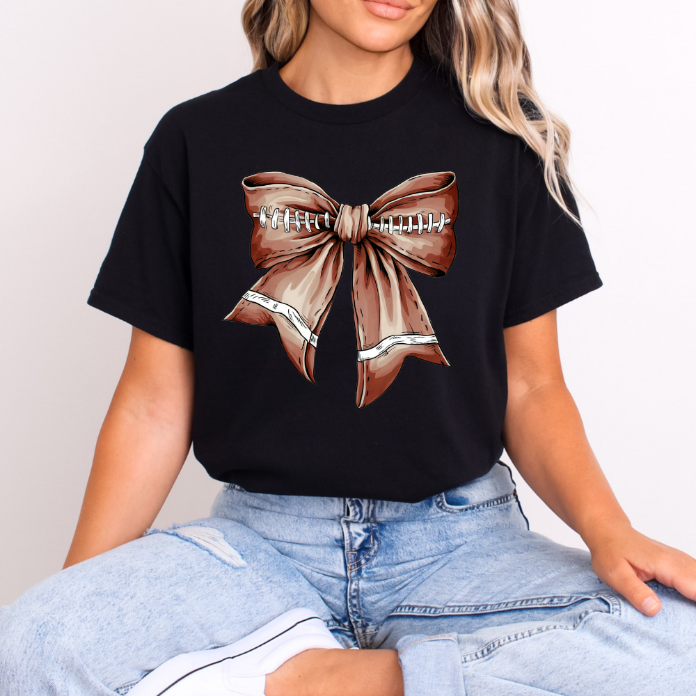 Football Bow Shirt Coquette Tee (4 colors)