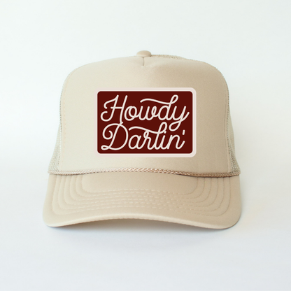 Howdy Darlin' Country Classic Foam Trucker Hat Khaki