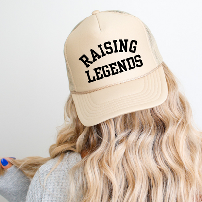 Raising Legends Mom Hat Classic Foam Trucker Hat Khaki