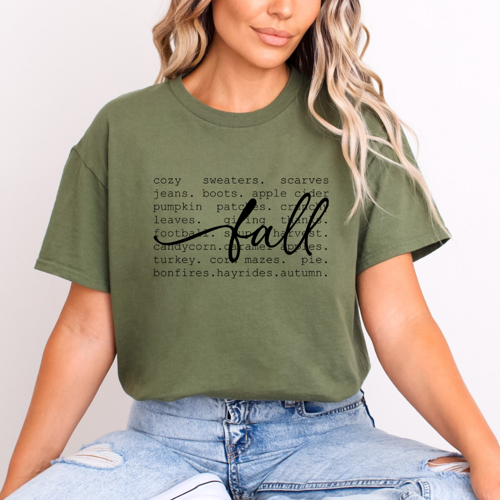 Fall Words Ladies Shirt (4 colors)