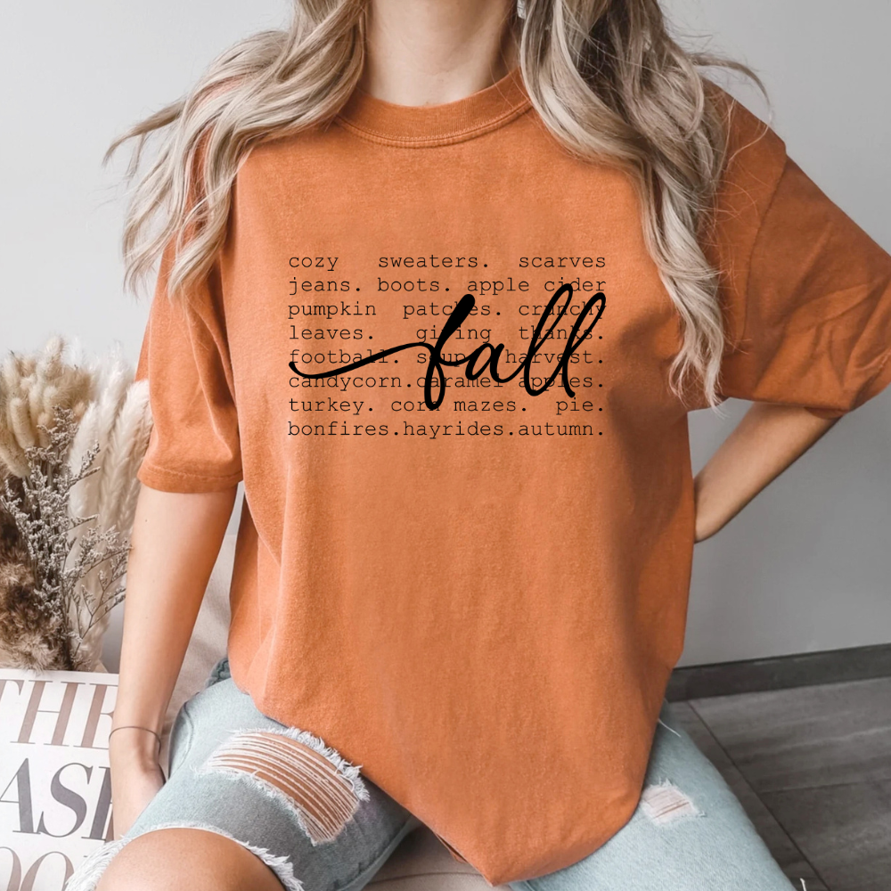 Fall Words Ladies Shirt (4 colors)