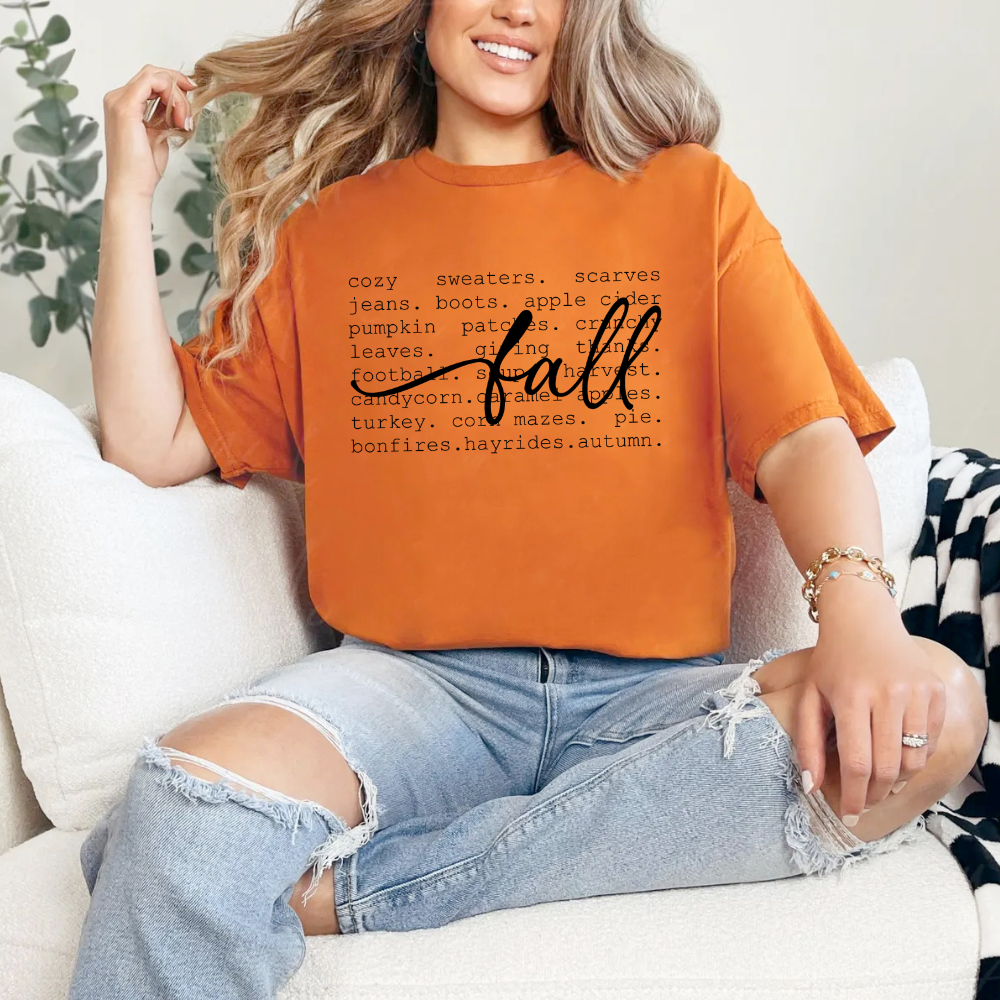 Fall Words Ladies Shirt (4 colors)