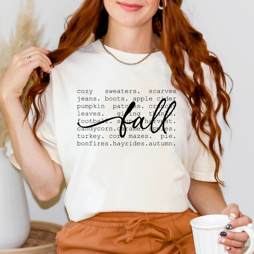 Fall Words Ladies Shirt (4 colors)