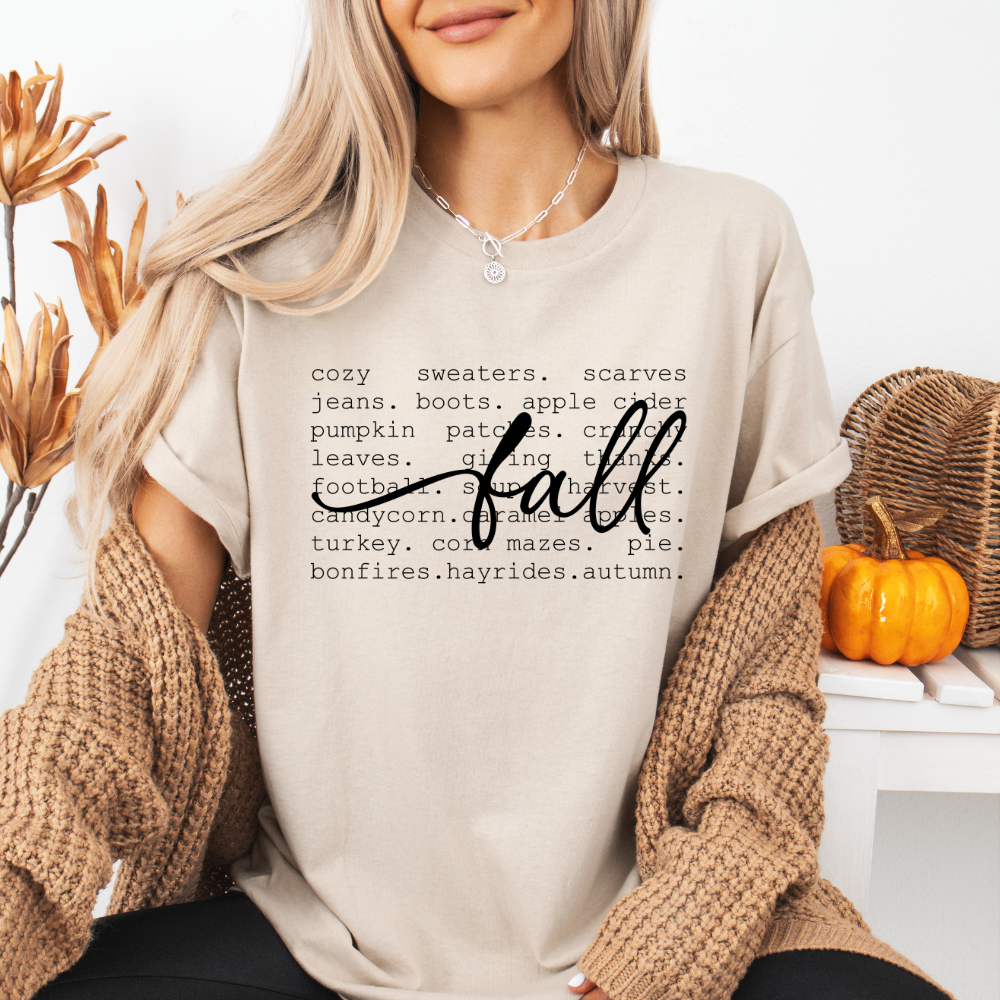 Fall Words Ladies Shirt (4 colors)