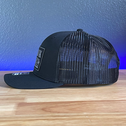 Hawk Tuah Spit On That Thang Viral Leather Patch Hat Black/Silver