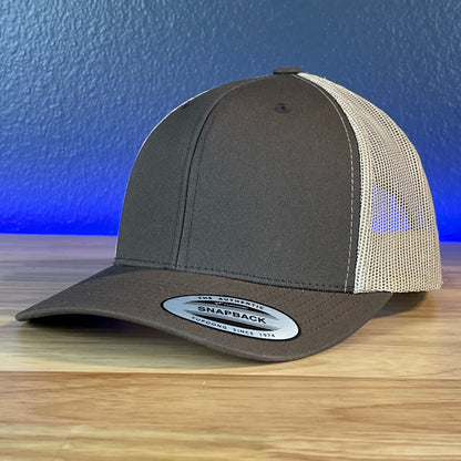 Overworked And Underlaid Funny Trucker Leather Patch Hat