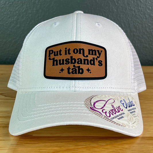 Put It On My Husbands Tab Ponytail Hat Rawhide Patch Women's Hat