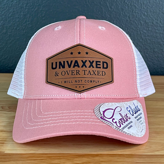 Unvaxxed and Overtaxed Ponytail Hat Rawhide Patch Women's Hat