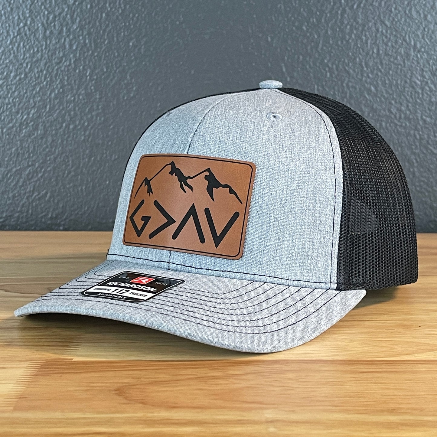 God Is Greater Than The Highs And Lows Christian SnapBack Leather Patch Hat Rectangular