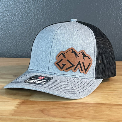 God Is Greater Than The Highs And Lows Christian SnapBack Leather Patch Hat Side Outline