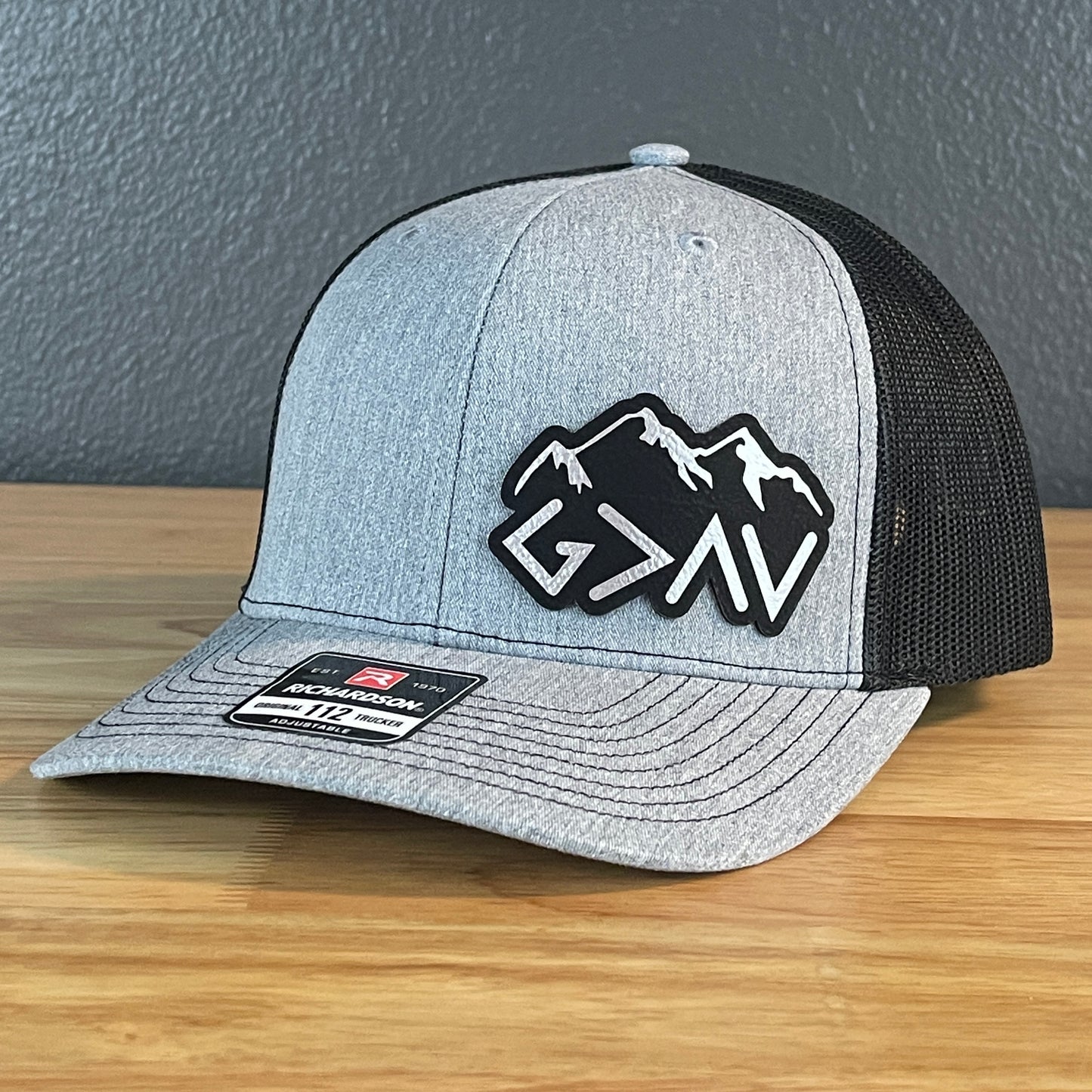 God Is Greater Than The Highs And Lows Christian SnapBack Leather Patch Hat Side Outline Blk/Silv