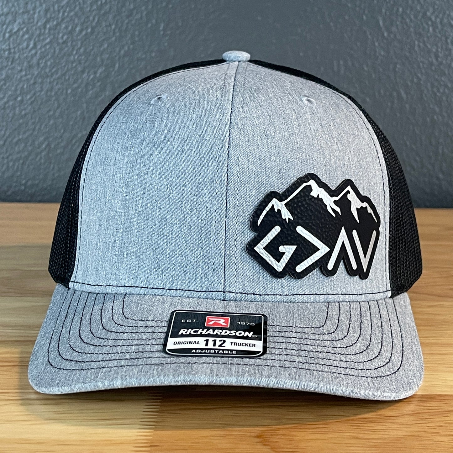 God Is Greater Than The Highs And Lows Christian SnapBack Leather Patch Hat Side Outline Blk/Silv