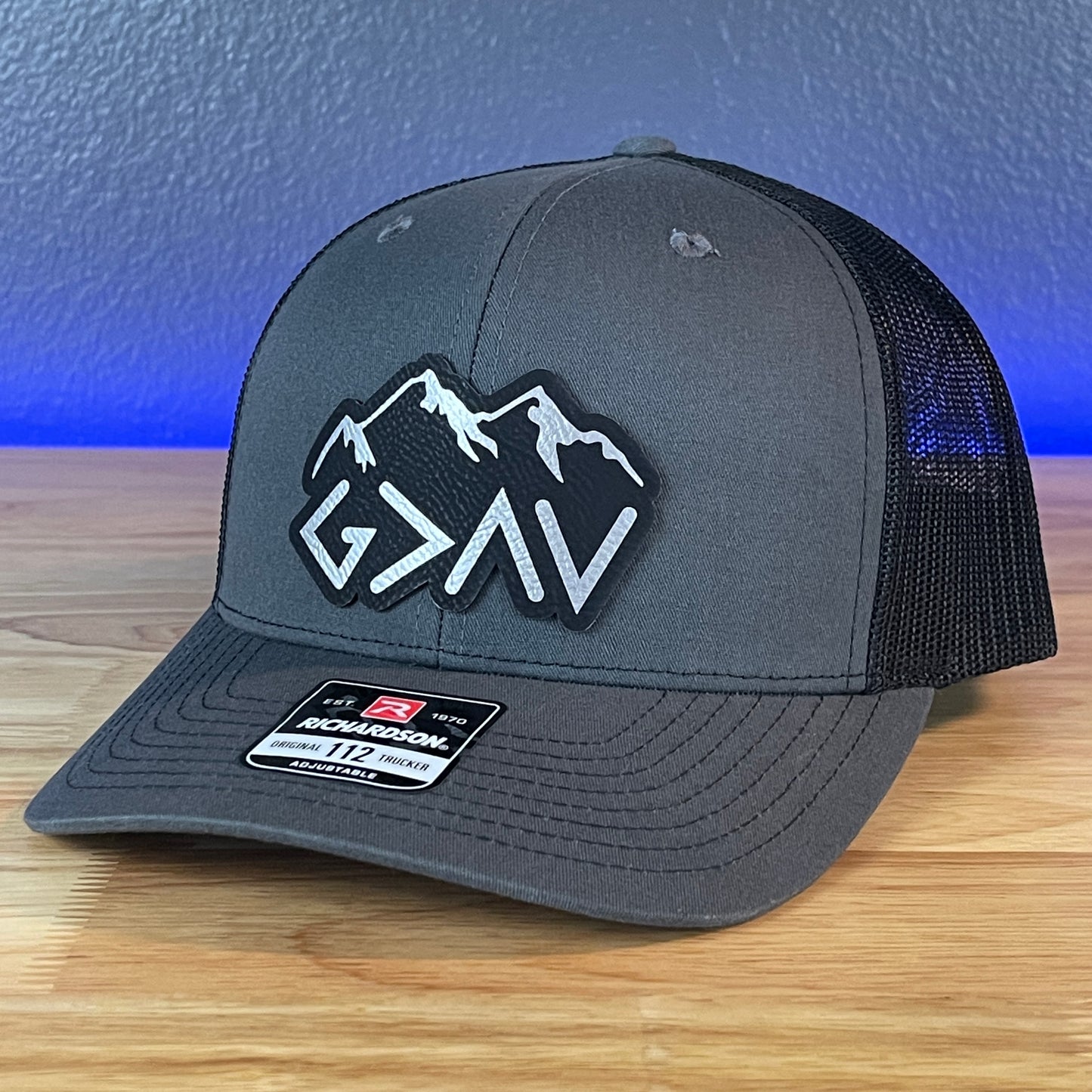 God Is Greater Than The Highs And Lows Christian SnapBack Leather Patch Hat Outline Blk/Silv