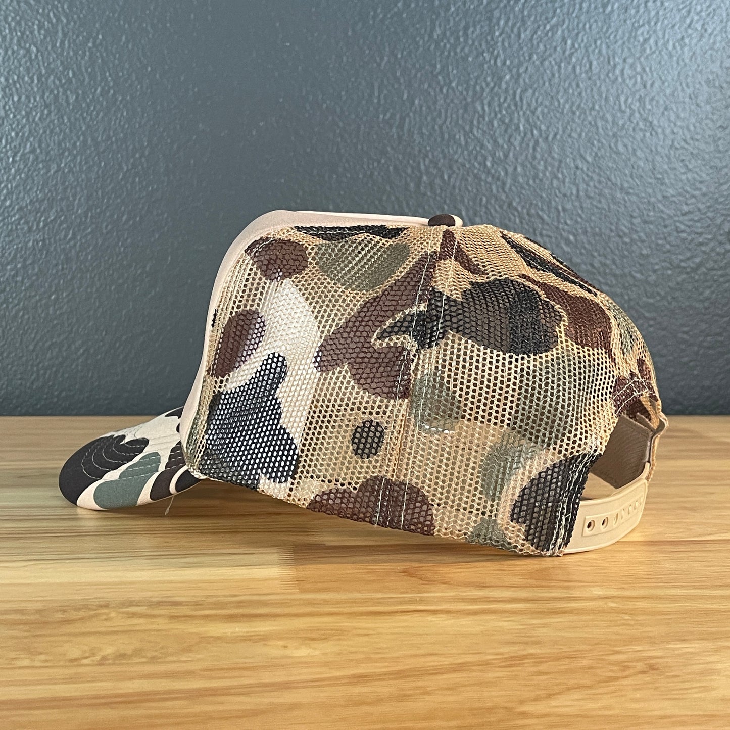 Raising Legends Mom Hat Classic Foam Trucker Hat Tan/Camo