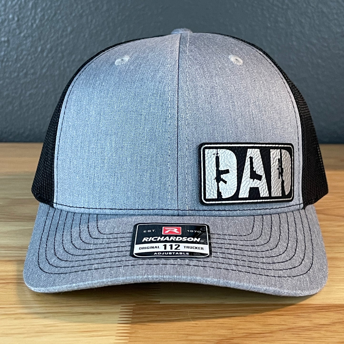 DAD 2A 2nd Amendment Patriotic Side Leather Patch Hat Blk/Silv