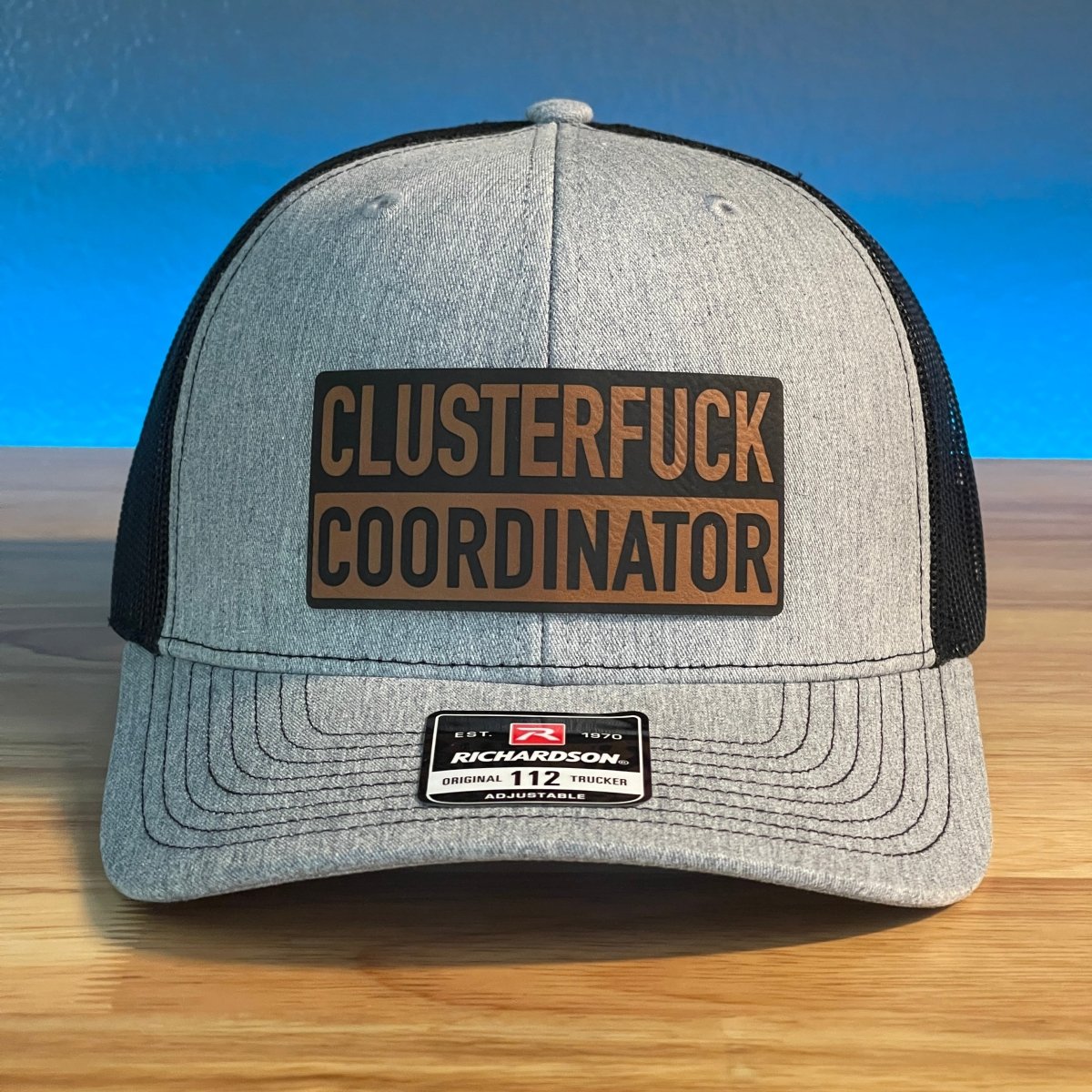 CLUSTERF*CK COORDINATOR Funny Leather Patch Hat – VividEditions