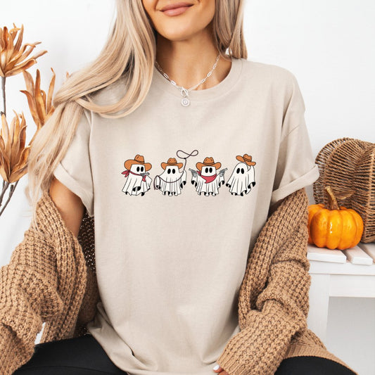 Cowboy Ghosts Ladies Halloween Shirt (4 colors) T-Shirt