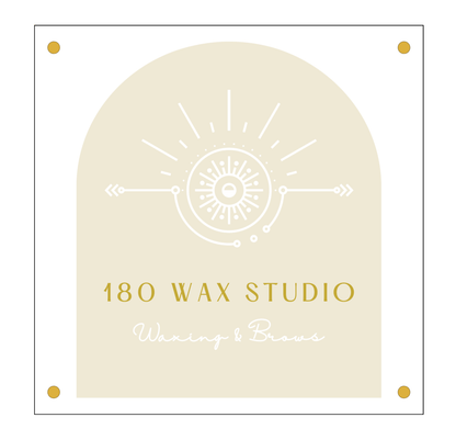 Custom Business Sign for 180 Wax Studio Name Sign