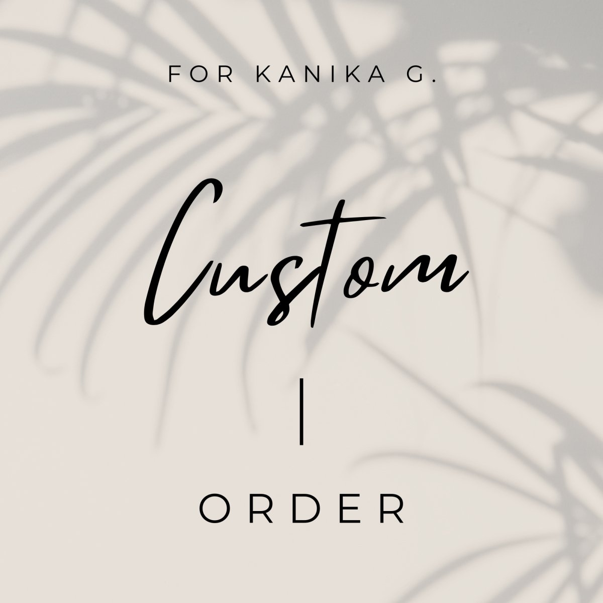 CUSTOM ORDER FOR KANIKA G. Business Sign