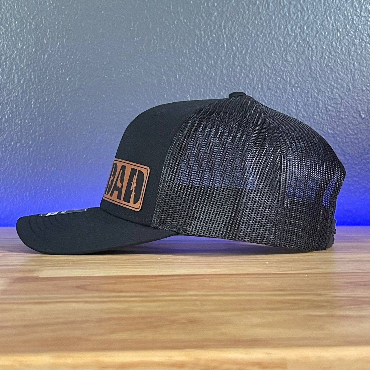 DAD 2A 2nd Amendment Side Leather Patch Hat Black Patch Hat