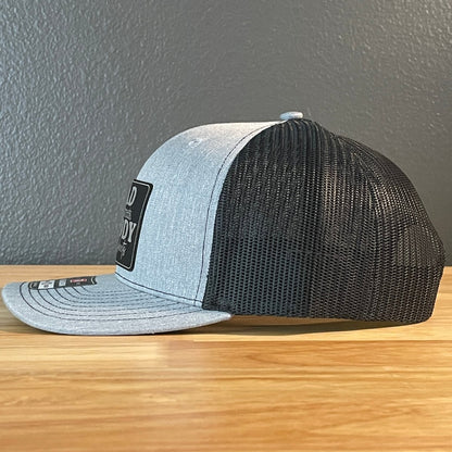 Dad in the Streets, Daddy in the Sheets Rectangular Leather Patch Hat Black/Silver Patch Hat