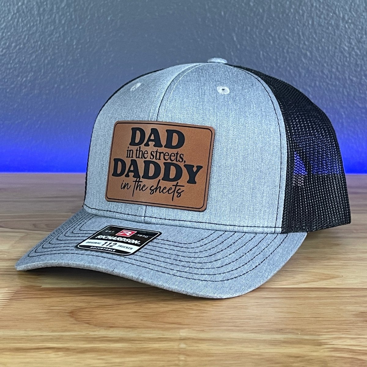 Dad in the Streets, Daddy in the Sheets Rectangular Leather Patch Hat Patch Hat