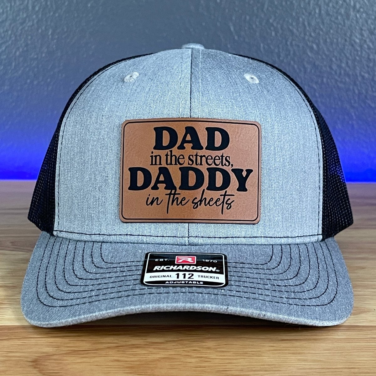 Dad in the Streets, Daddy in the Sheets Rectangular Leather Patch Hat Patch Hat