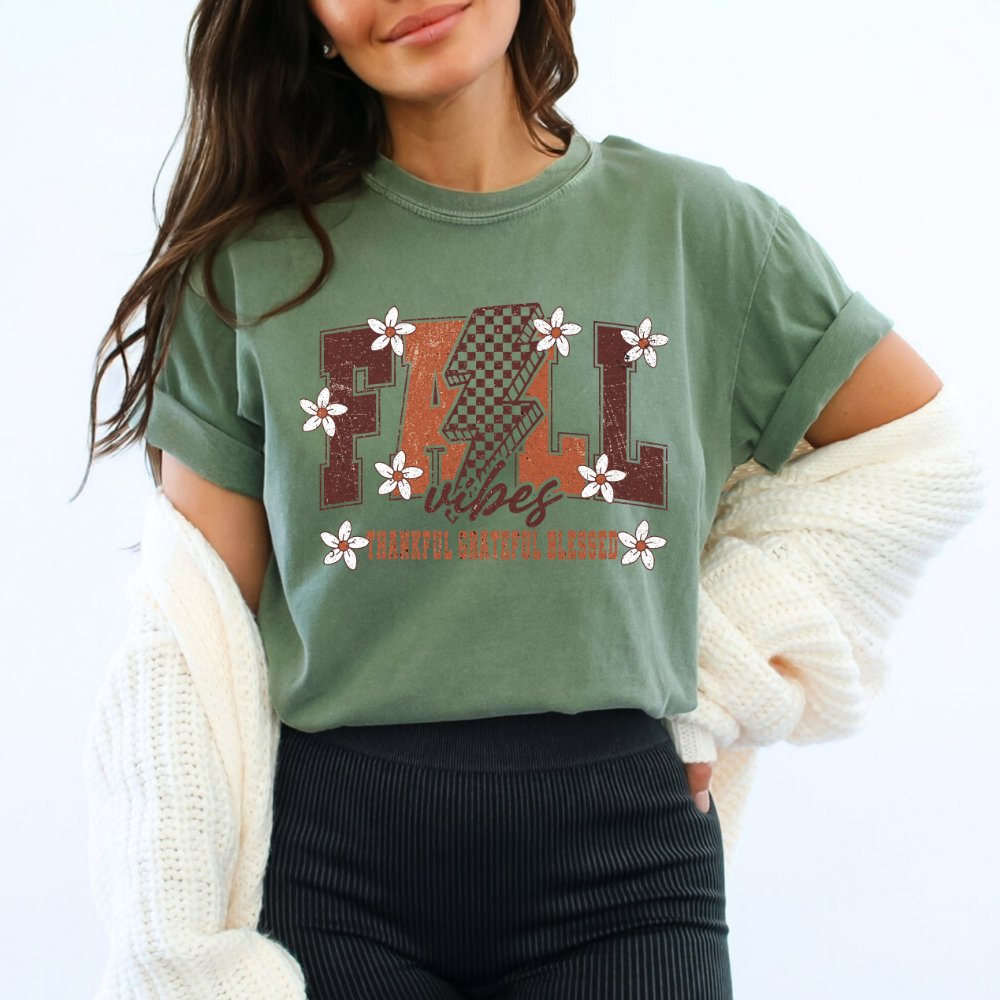 Fall Vibes Thankful Ladies Shirt (3 colors) T-Shirt