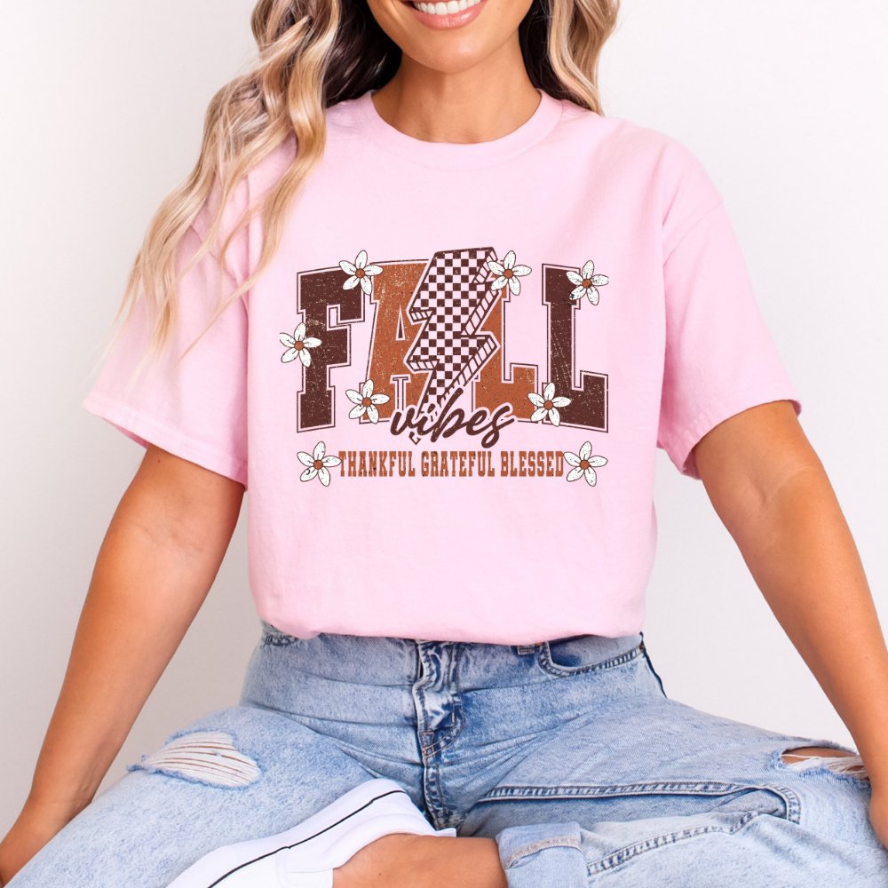 Fall Vibes Thankful Ladies Shirt (3 colors) T-Shirt