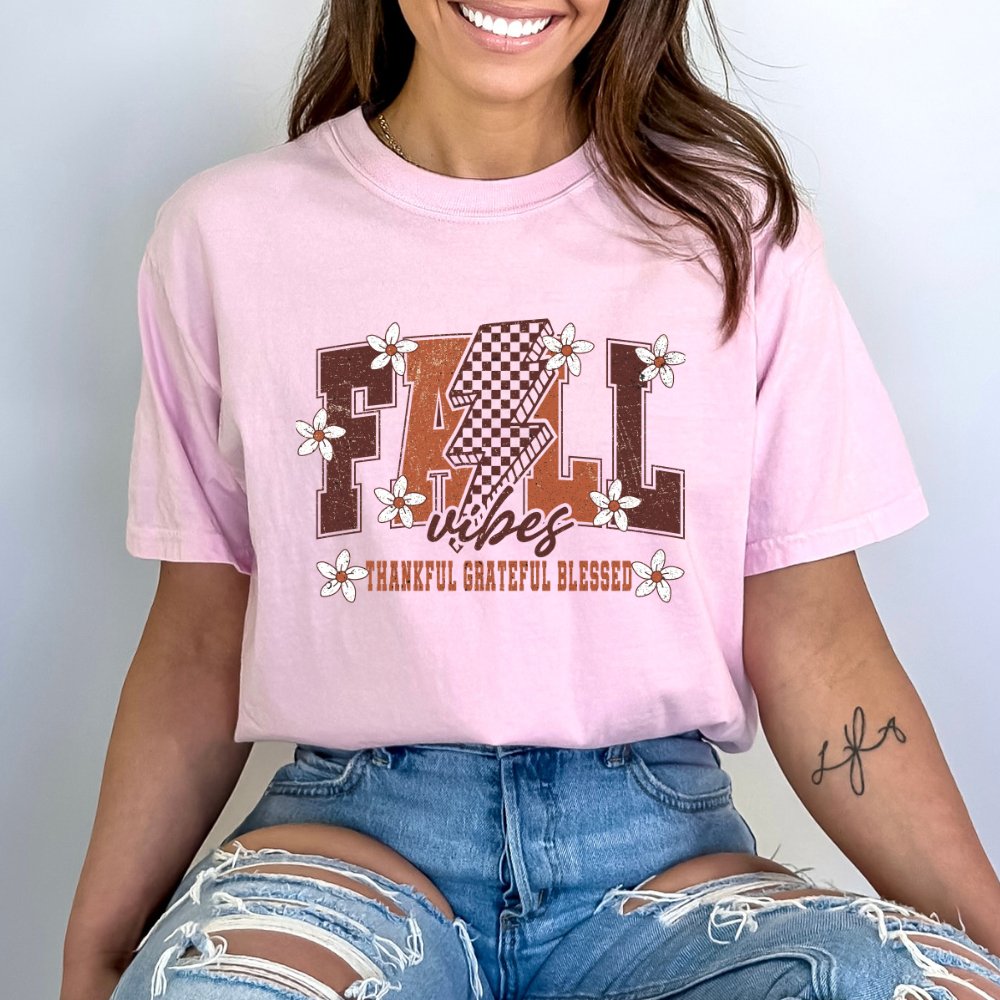 Fall Vibes Thankful Ladies Shirt (3 colors) T-Shirt