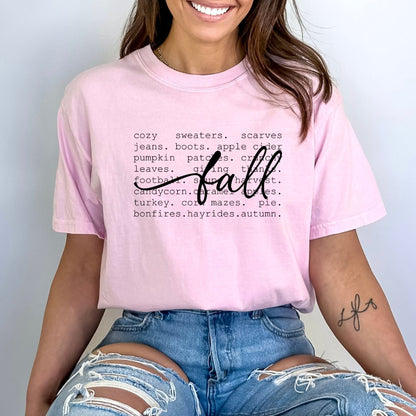 Fall Words Ladies Shirt (4 colors) T-Shirt