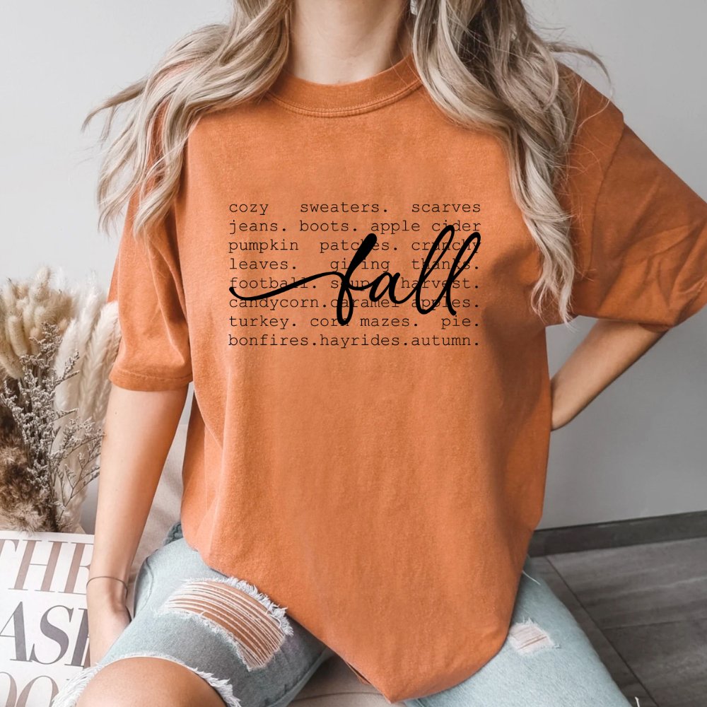 Fall Words Ladies Shirt (4 colors) T-Shirt