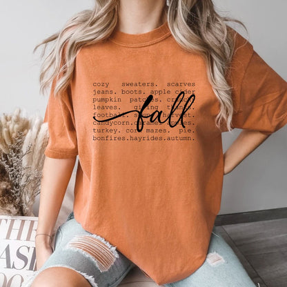 Fall Words Ladies Shirt (4 colors) T-Shirt