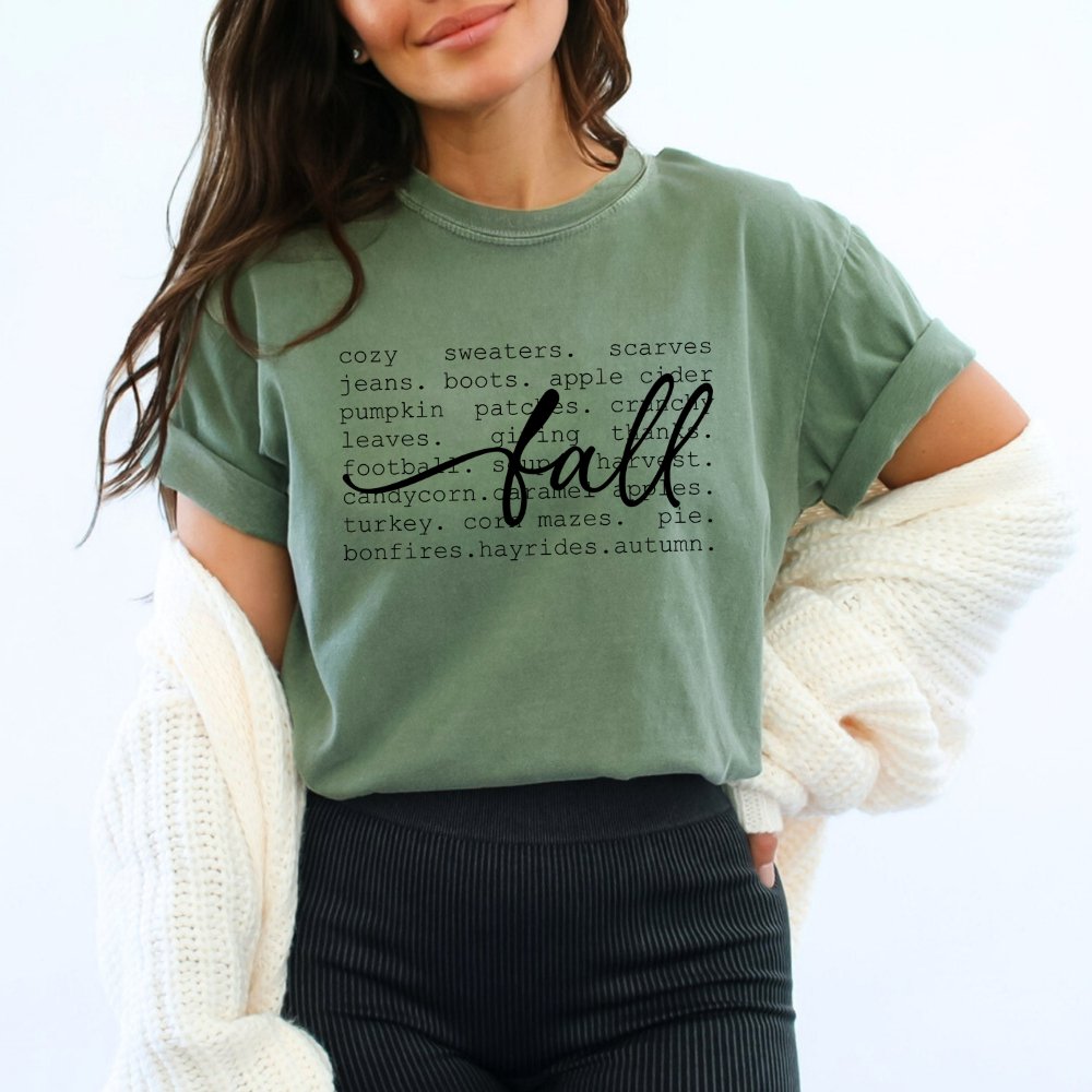 Fall Words Ladies Shirt (4 colors) T-Shirt