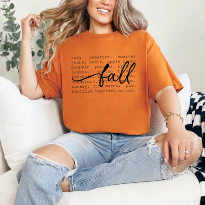 Fall Words Ladies Shirt (4 colors) T-Shirt