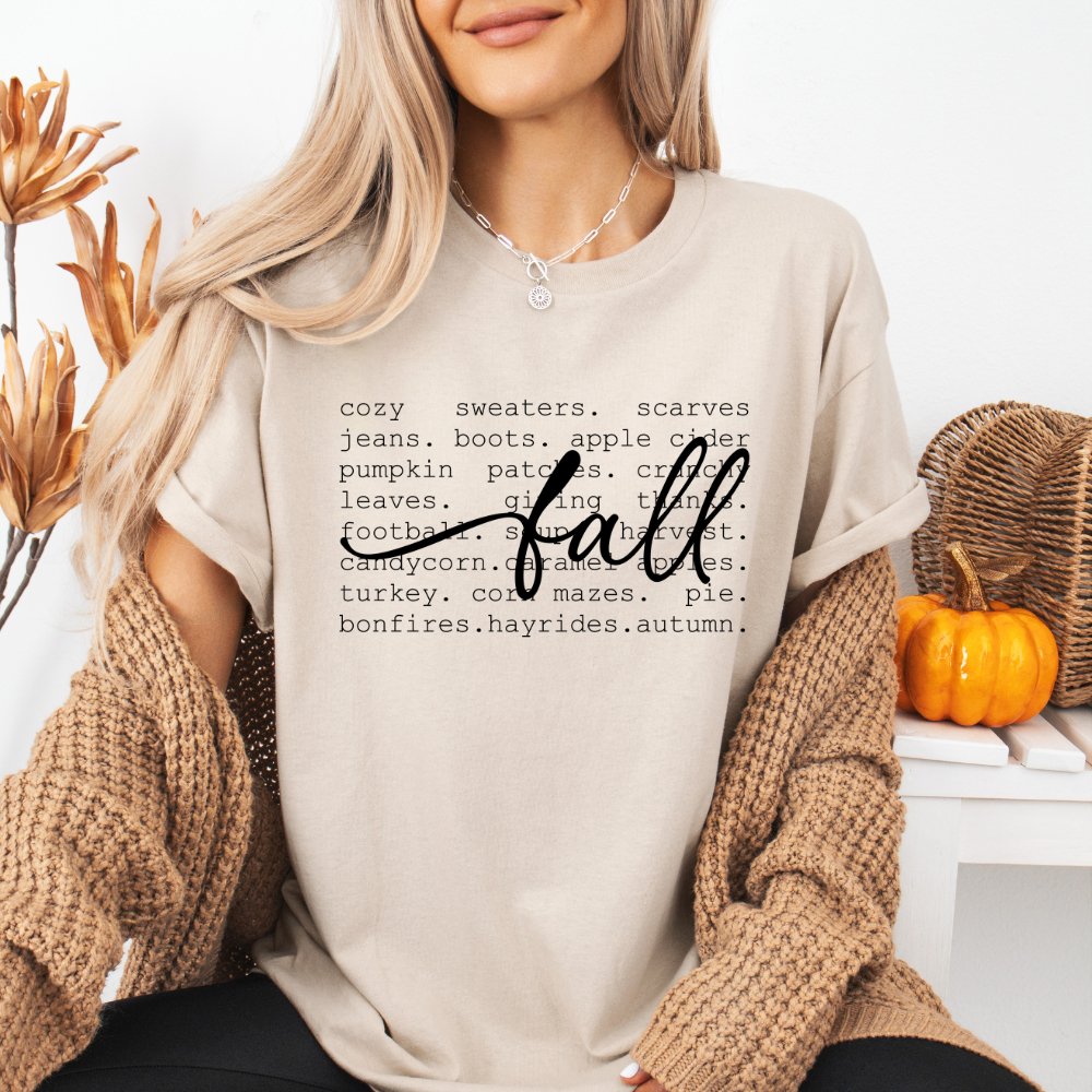 Fall Words Ladies Shirt (4 colors) T-Shirt