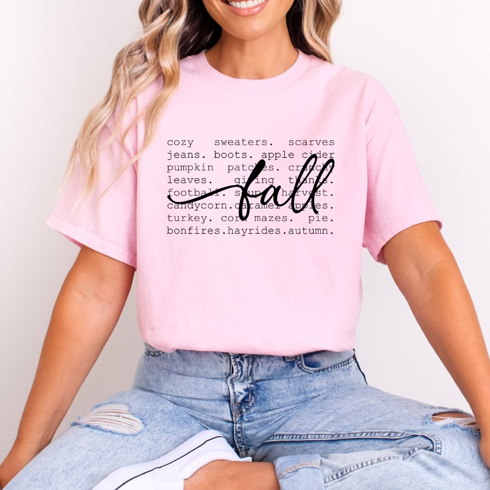 Fall Words Ladies Shirt (4 colors) T-Shirt