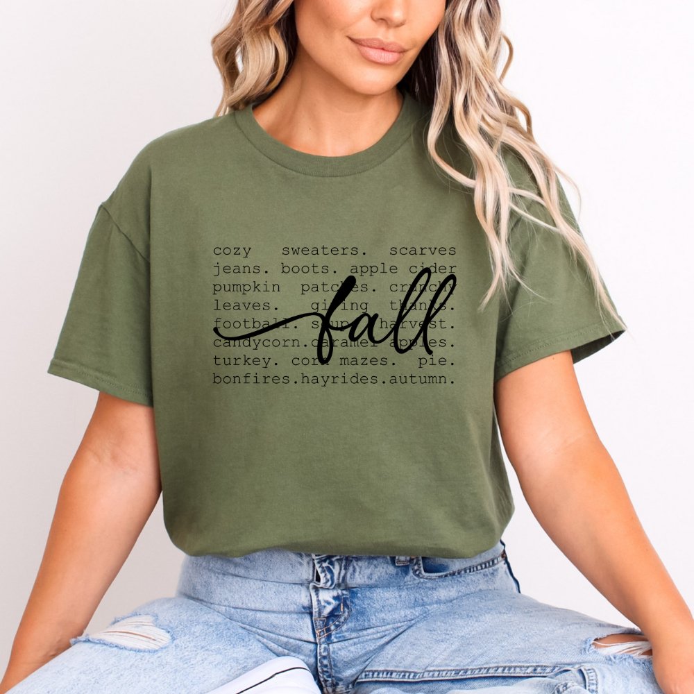 Fall Words Ladies Shirt (4 colors) T-Shirt