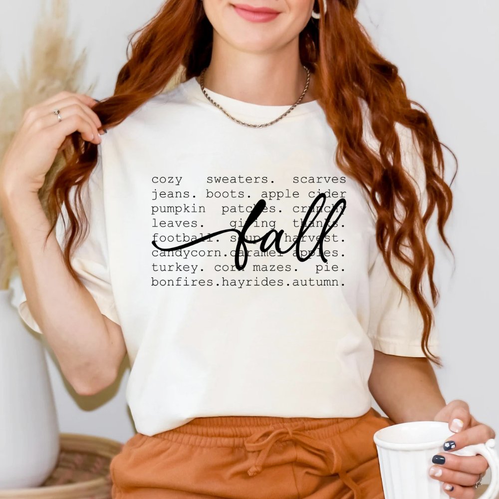 Fall Words Ladies Shirt (4 colors) T-Shirt