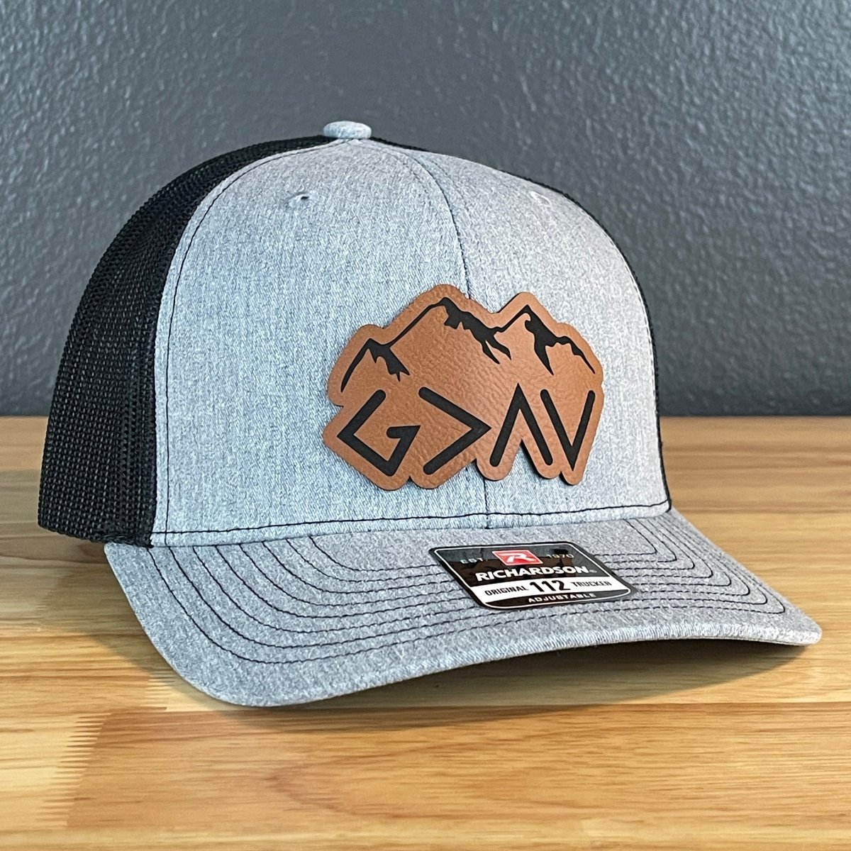 God Is Greater Than The Highs And Lows Christian SnapBack Leather Patch Hat Outline Patch Hat