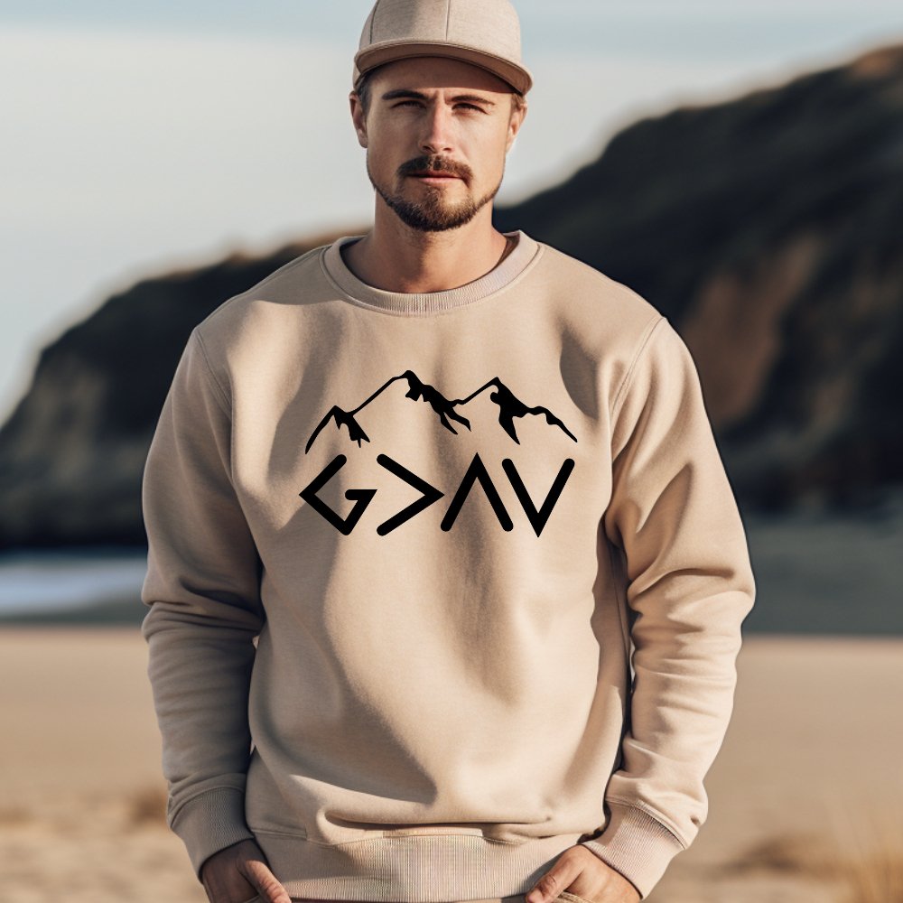 God Is Greater Than The Highs And Lows Men's Christian Sweatshirt (3 colors) Sweater