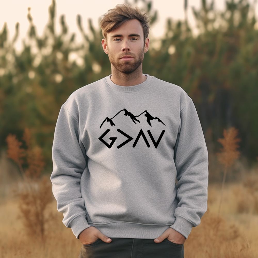 God Is Greater Than The Highs And Lows Men's Christian Sweatshirt (3 colors) Sweater